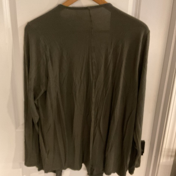 Torrid - Super Soft Open Front Knit Cardigan Sweater - Green - Ladies Size 1 - Picture 4 of 13